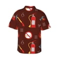 thumbnail image 3 of Bixox Men's Hawaiian Shirts Men's Fire Extinguisher Print Short-Sleeve Shirt-Large, 3 of 8