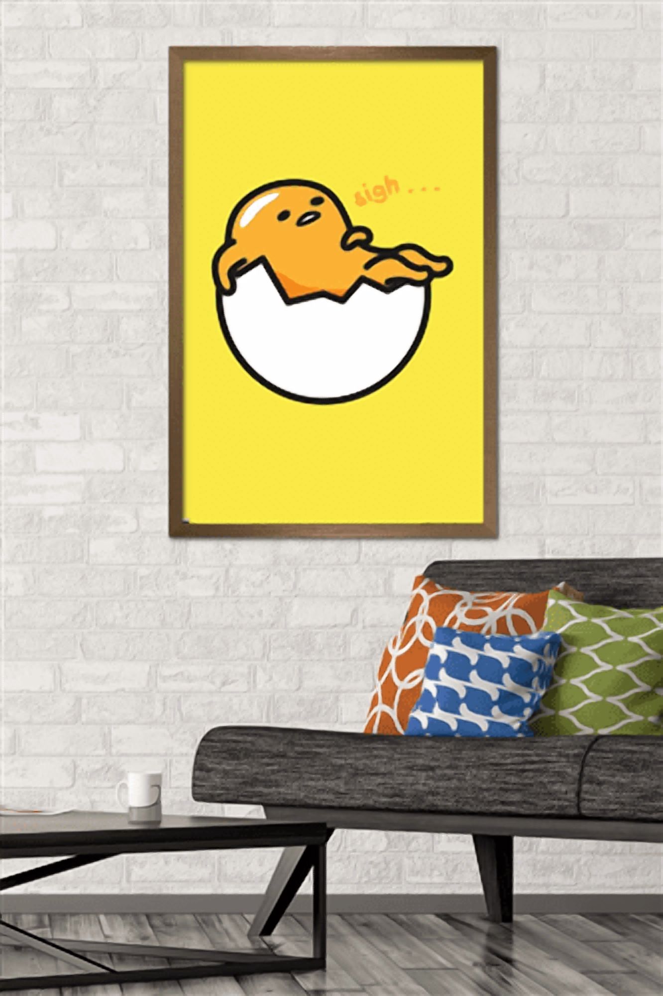 Gudetama - Sigh Wall Poster, 22.375" x 34" Framed