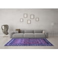 thumbnail image 3 of Ahgly Company Machine Washable Indoor Rectangle Persian Blue Traditional Area Rugs, 5' x 8', 3 of 4