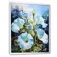 thumbnail image 2 of Designart "Dewy Blooms of Blue Morning Glory III" Floral Framed Wall Art - Traditional Blue Morning Glory Living Room Framed Canvas Art, 2 of 6