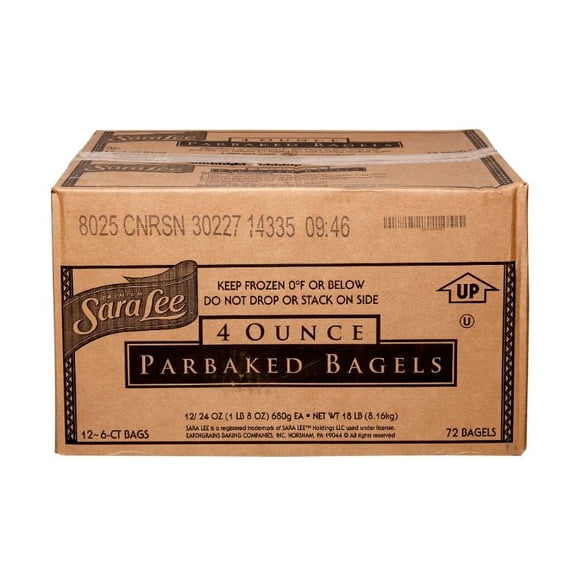 Sara Lee Par Baked Cinnamon Raisin Swirl Bagel, 4 Ounce - 72 per case.
