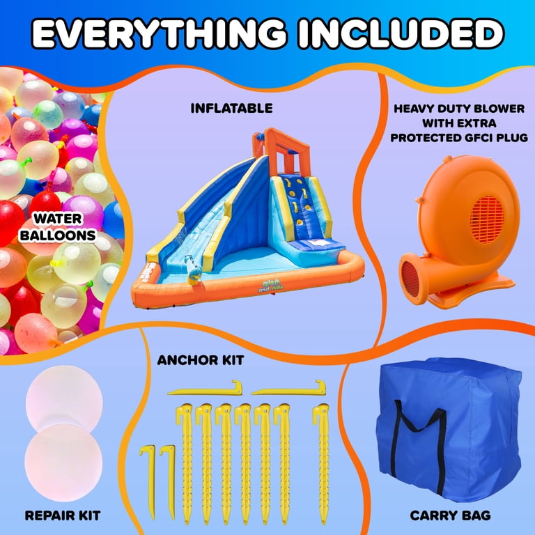 Sportspower Big Wave II Wet Slip Inflatable Water Slide, Family