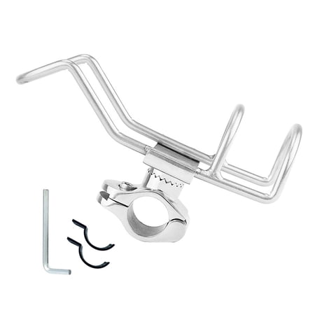 Youthyao Stainless Steel Mounted Clamp on Rod Holder 26 or 32mm Double Wire for Fishing Kayak Marine Accessory