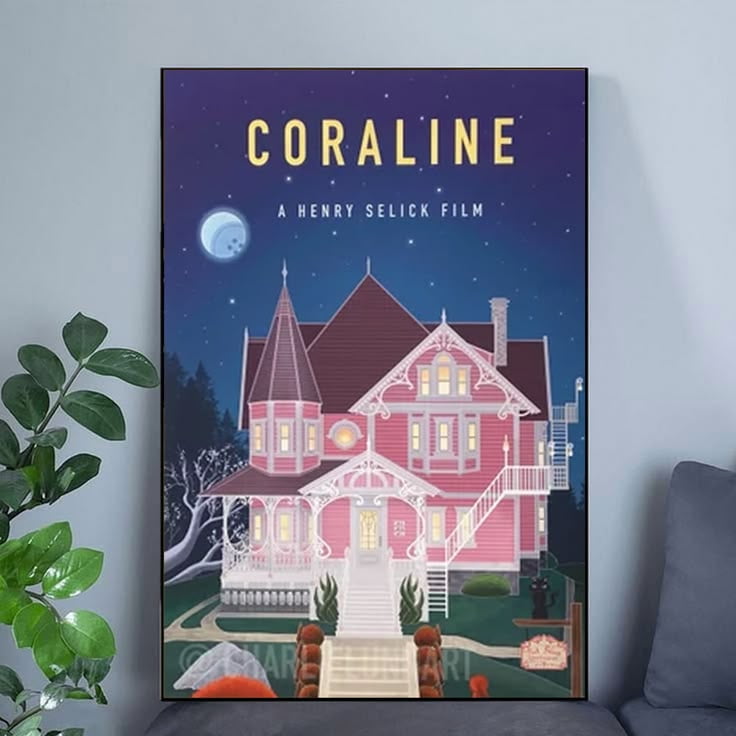 Coraline Poster Coraline House Poster Size 24''x36'' The Golden