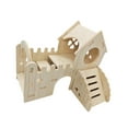 thumbnail image 4 of Bothyi Wooden Hamster Hideout House Rat Playground Small Pets Activity Toy Habitat Maze, 4 of 8