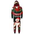 thumbnail image 2 of Odeerbi Christmas Onesie Pajamas for Family Holiday Sleep Jumpsuit Long Sleeve Family Christmas Pajamas Matching Sets Dad Printed Loungewear Jumpsuit Sleepwear Xmas PJs Set Red, 2 of 7