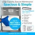 thumbnail image 5 of Commercial Bathroom Paper Towel Dispenser, Durable Stainless Steel Wall Mount Holder, 400 C-Fold 525 Multifold Capacity, Low Reserve Indicator, Tumbler Lock, 5 of 6
