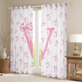 thumbnail image 2 of Castle Fairy Personalized Initial Girl Curtains Pack of 2 (42x84 Each),Kawaii Bowknot Curtains Blackout,Pink White Bedroom Curtains,Microfiber Bedroom Decor, 2 of 6
