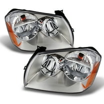 AKKON - For Dodge Magnum OE Replacement Chrome Bezel Headlights Driver/Passenger Head Lamps Pair New