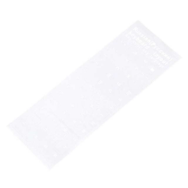 Lttoisl Transparent Russian Keyboard Stickers for Laptop & Universal Keyboards - Durable PVC Material, Waterproof & Dustproof, 18x6.5cm Size, High Visibility Lettering