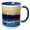Blue/White, variant on 3drose, Sailboat on Camano Island Is Swarfed by Mt. Baker - Us48 Rdu0003 - Richard Duval, 11oz Magic Transforming Mug