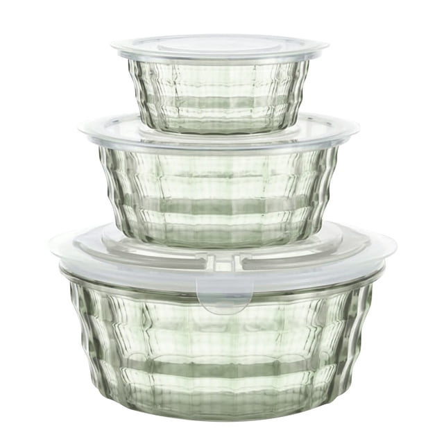 Clear Food Storage Containers Set with Serving Bowl for Dry Cereal Oatmeal and Pantry Organization