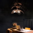 thumbnail image 5 of 3-Light Tropical Coconut Tree Pendant Light, Vintage Iron Palm Leaf Chandelier (No Bulbs), 5 of 8