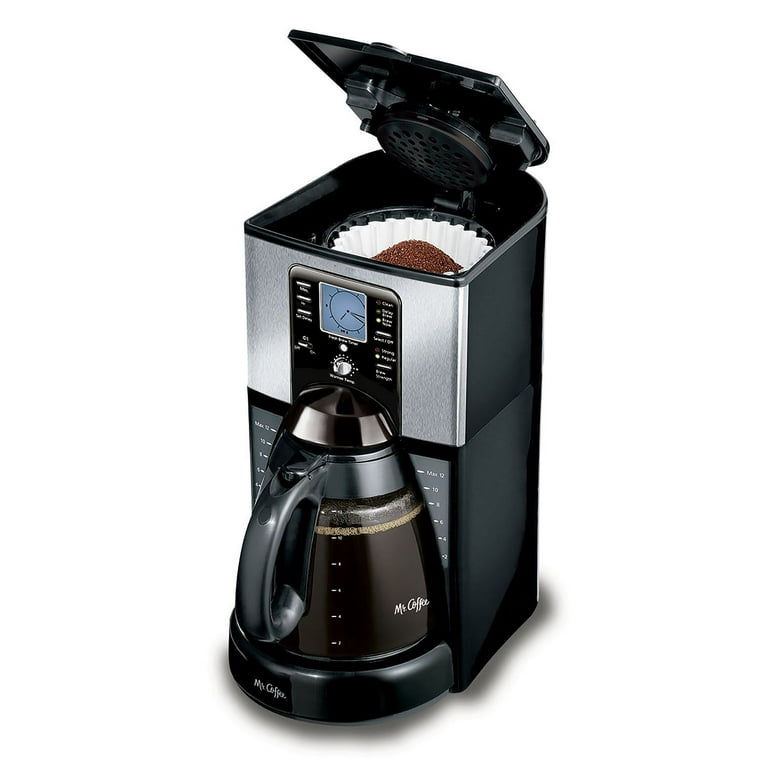 Mr. Coffee® 14 Cup Programmable Coffee Maker, Dark Stainless Steel