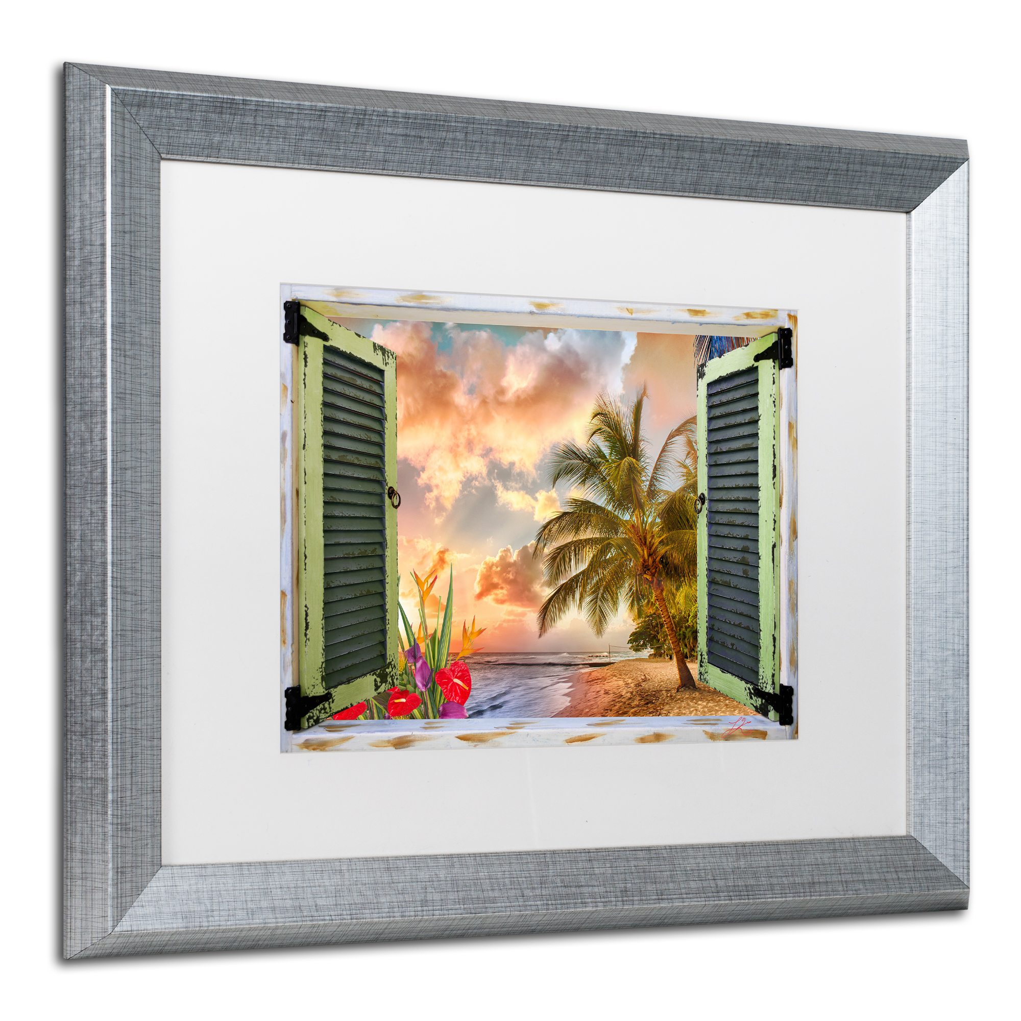 Trademark Fine Art 'Window to Paradise IV' Matted Framed Art by Leo Kelly