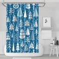 thumbnail image 1 of Rideau de Douche pour Salle de Bain Hiver Noël Flocon de Neige Rideaux de Douche Imperméables Crochets de Rideau de Douche Frais Inclus, 72x72 Pouces, 1 of 5