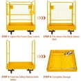 thumbnail image 5 of Pinypikaka Forklift Safety Cage, 36"x36" Lift Basket, Heavy Duty Forklift Man Basket 1200 LBS Capacity with 4 Wheels, Foldable Work Platform for Most Aerial Work, 5 of 6