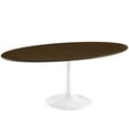 thumbnail image 3 of Modway Lippa 78" Oval Wood Dining Table in Walnut, 3 of 7