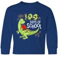 thumbnail image 3 of Inktastic 100 Days of School Green Dinosaur Long Sleeve Youth T-Shirt, 3 of 5