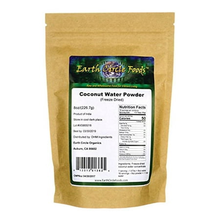 Earth Circle Organics Freeze Dried Coconut Water Powder, 8