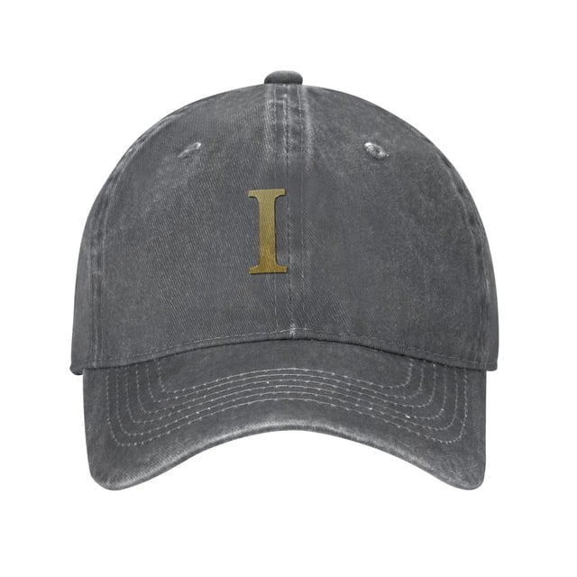 ZICANCN Adjustable Baseball Cap Women, Alphabet I Pattern Hats for Men Adult Washed Cotton Denim Baseball Caps Fashion, Deep Heather