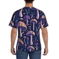 thumbnail image 3 of Vsdgher Floral Hippie Mushrooms Print Men's Dry Fit Mesh Athletic Shirts Moisture Wicking Tennis T-Shirt Tops, 3 of 9