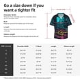 thumbnail image 5 of Lsque Lost Golden Key print Men's Cuban Collar Short Sleeve Shirt Summer Beachwear Casual Button Down Fashionable Vacation Leisure Shirt-3X-Large, 5 of 7