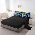 thumbnail image 5 of Castle Fairy Neon Off-Road Truck Bedding Comforter Set 7 Pieces for Boys, Lightning Rock Design Full Bedding Set for Bedroom, Green Blue,Black Reversible, 5 of 7