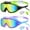 04-black Green& Blue Purple, variant on Vvinca Swim Goggles, Kids Goggles with Earplugs& Nose Clip Wide View Anti-Fog/UV Swimming Goggles for Age 3-15 Boys Girls
