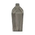 thumbnail image 6 of Lines Square Vase for Living Room Decor - Modern Ceramic Stoneware Flower Vase for Home, Bedroom, Office, or Table Decor - Striped Design Detailing for Mantel and Console - 11", Black & White, 6 of 15