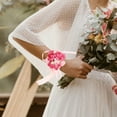 thumbnail image 2 of FENGGUIQU Set of 3 Fabric Bridal Wrist Garlands Rustic Wedding Accessories for Women, 2 of 8