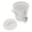 White, variant on LAZIOEGR Red Galvanized Steel Ice Bucket with Lid and Scoop, Round Beer Chiller Bin for Party, 19.5x20.5x16cm / 7.7x8.1x6.3 inches Vibrant Red