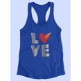 thumbnail image 3 of Slogan Love Racerback Tank Women -Image by Shutterstock, Female XX-Large, 3 of 4
