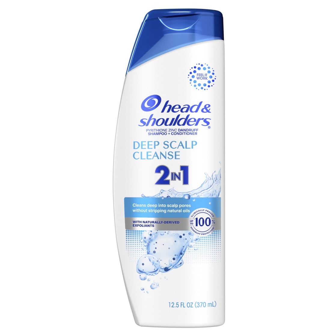 (3 pack) Head & Shoulders 2 in 1 Dandruff Shampoo and Conditioner, Deep Scalp Cleanse, 12.5 oz