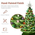 thumbnail image 4 of Best Choice Products 18in Ceramic Christmas Tree, Pre-lit Hand-Painted Holiday Decor w/ 93 Multicolor Bulbs - Green, 4 of 9