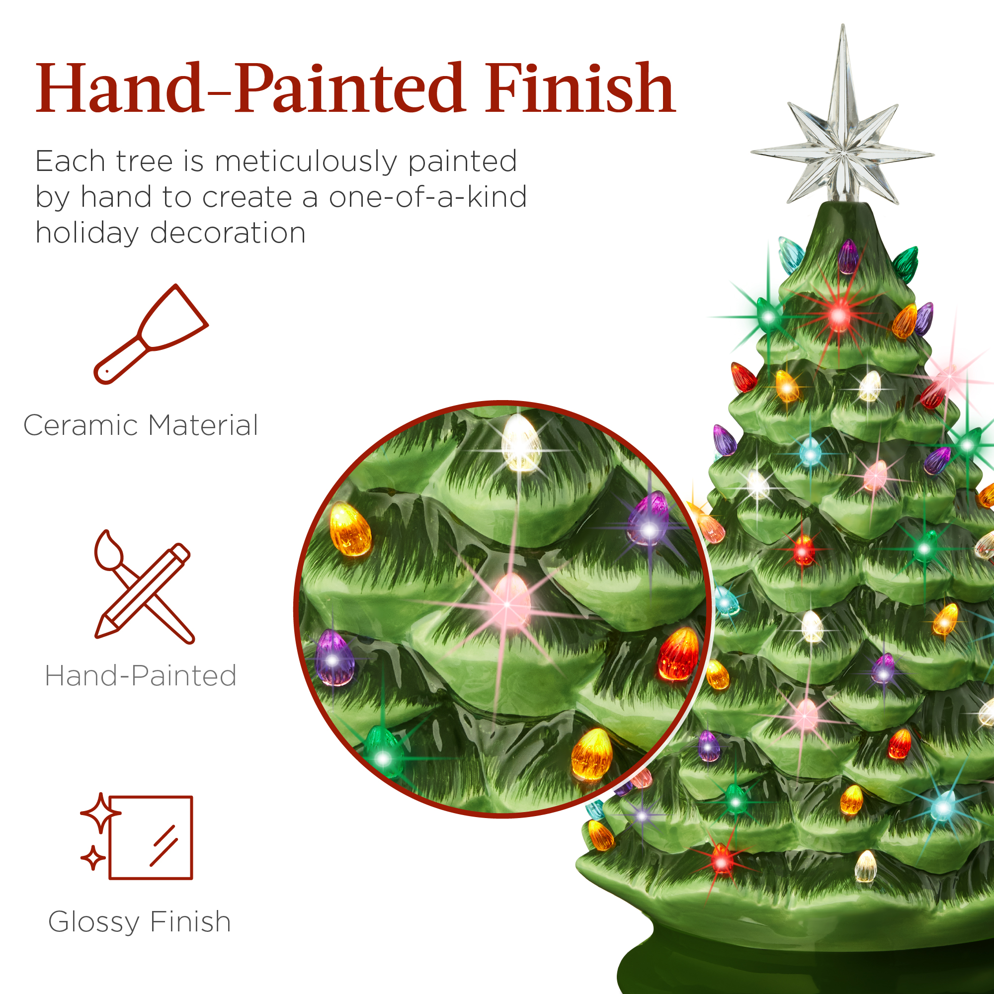 Best Choice Products 18" Ceramic Christmas Tree photo 2