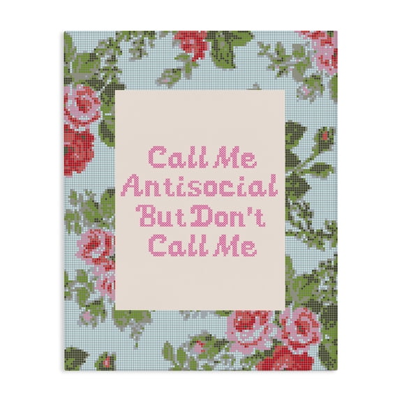 Stupell Industries Cottage Don't Call Me Vintage Florals Canvas Art, 16 x 20, by Lil' Rue