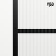 thumbnail image 2 of VIGO Mosaic 34 in. W x 62 in. H Framed Fixed Tub Screen Door in Matte Black with 3/8 in. (10mm) Fluted Glass, 2 of 12
