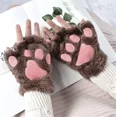 thumbnail image 2 of Guantes De Invierno Para Mujer, Sin Dedos De Pata De Gato, 2 of 4
