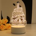 thumbnail image 1 of Luz nocturna LED 3D que cambia de color para tarta de cumpleaños para niños, 1 of 1