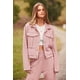 thumbnail image 5 of Conjunto Coordinado PRETTYGARDEN Chaqueta Shacket y Pantalón Deportivo Rosa M, 5 of 8