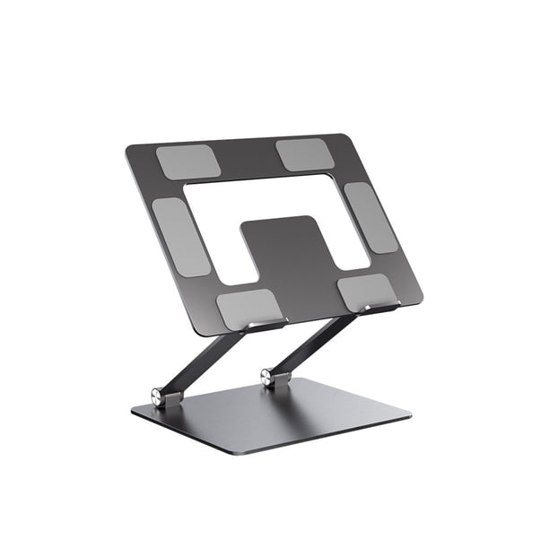 Cateissary Soporte para tableta, Base de soporte plegable de escritorio, soporte de refrigeración Universal ajustable de doble capa para ahorro Electrónica Gris