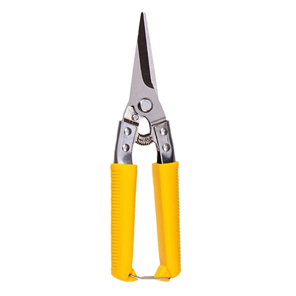 Tin Snips Metal Sheet Scissors Shears Cutter Hand Tool PP Handle Straight (Yellow)