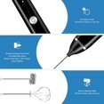 thumbnail image 2 of Milk Frother Handheld, Electric Foam Maker with Stainless Whisk 3 Speed for Bulletproof Coffee, 2 of 5