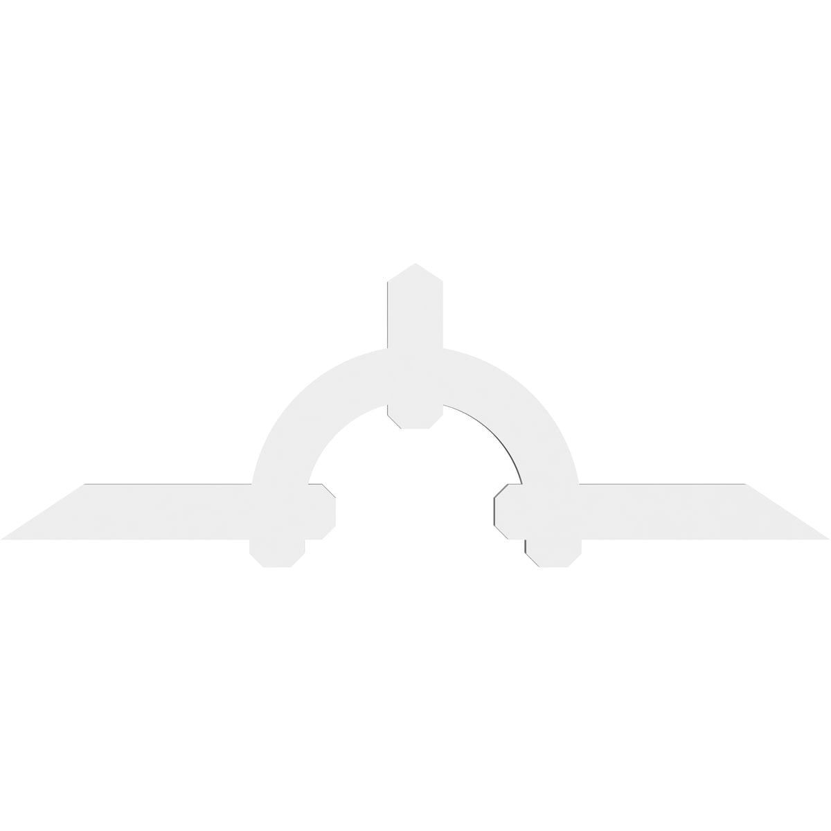 60"W x 20"H x 2"D x 4"F, 8/12 Pitch, Ericson Architectural Grade PVC Gable Bracket
