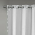 thumbnail image 5 of 84"L Room Blackout Curtains, Printed Ikat Window Drapes with Silver Grommet Top, Thermal Insulated Light Blocking Drape for Bedroom and Apartments, One Window Panel, Grey, 5 of 9