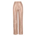 thumbnail image 5 of FAIWAD Women Sequin Pants High Elastic Waist Wide Straight Palazzo Pants for Party Clubwear, 5 of 6