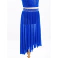 thumbnail image 4 of Aislor Girls Ballet Modern Jazz Dance Maxi Skirt Irregular Practice Lyrical Ballerina Blue 14, 4 of 7