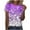 B:Purple, variant on Womens Tops on Sale, Women's Fashion Glitter Short Sleeve Blouse Crew Neck Casual T Shirt Sparkly Tops for Women Sequin Tops for Women Silver L