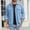 04 Blue, variant on YueHuiYing Men's Solid Color Long Sleeve Button Down Shirt With Chest Pockets Casual Collared Cardigan Style Top For Daily Wear And Outdoor Activities
